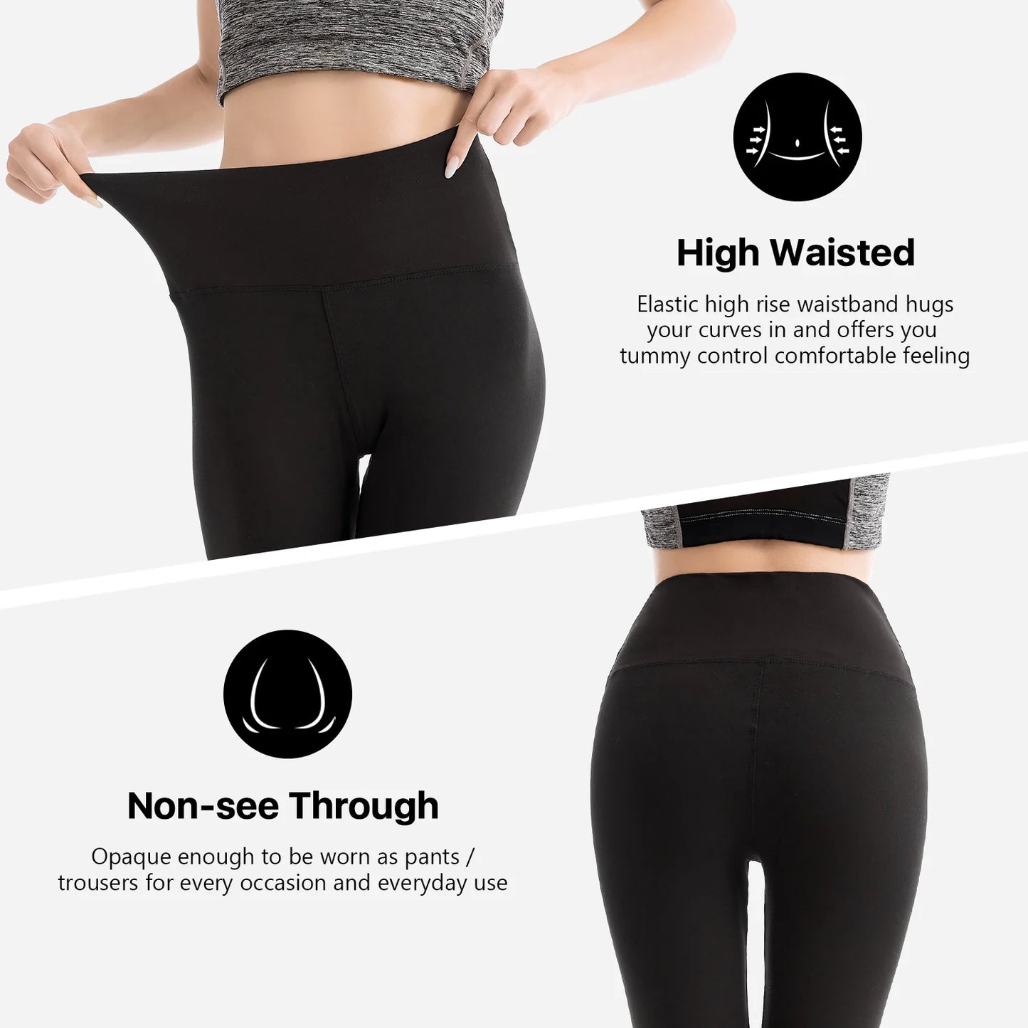 Maternity High Waisted Leggings Yoga Stretchy Pants For Women's