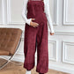 Casual Maternity Corduroy Overalls Jumpsuit with Adjustable Waist