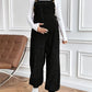 Casual Maternity Corduroy Overalls Jumpsuit with Adjustable Waist