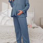 Elegant Solid Color Waffle Pajama Set for Pregnant Women
